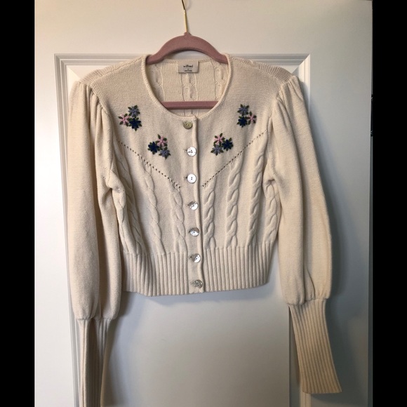 Wilfred Sweaters - Wilfred Canto Ivory Embroidered Cardigan S